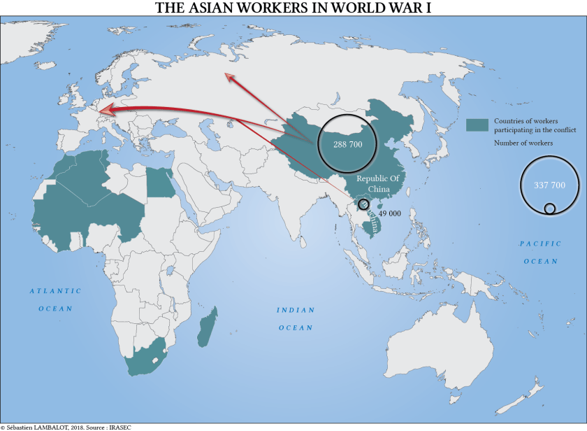 Carte 1ère guerre mondiale - Travailleurs - Chula
